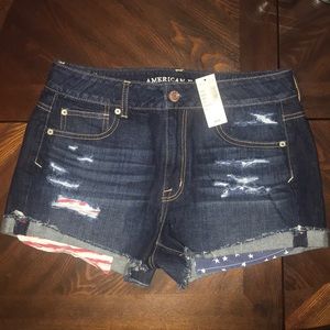AE Patriotic High Rise Shorts NEW WITH TAGS!